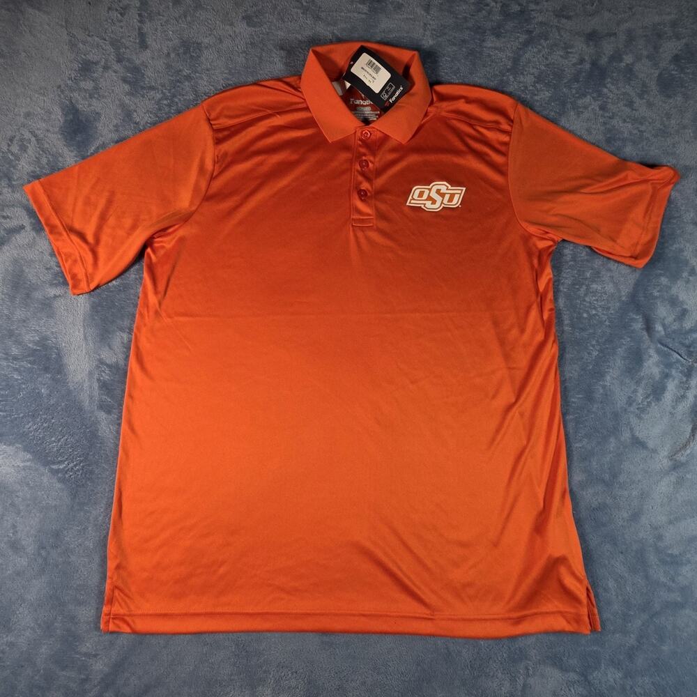 Fanatics Oklahoma State Cowboys OSU Polo Mens XL Orange Performance NWT